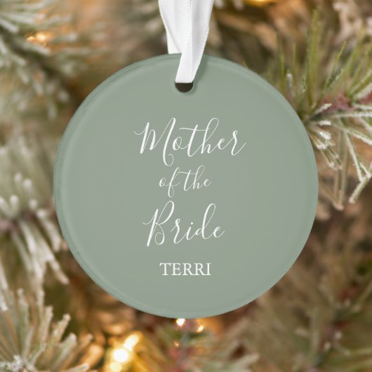 Sage Green Mother of the Bride Gift Ornament (Baum)