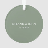 Sage Green Mother of the Bride Gift Ornament (Rückseite)