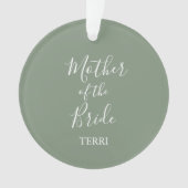 Sage Green Mother of the Bride Gift Ornament (Vorderseite)