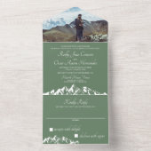 Sage Green Mountain All In One Einladung (Innen Boden)