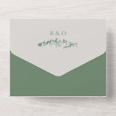 Sage Green Mountain All In One Einladung (Rückseite)