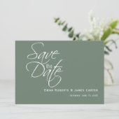 Sage Green Mountain Foto Save the Date (Stehend Vorderseite)