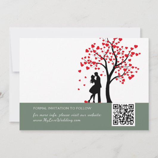 Sage Green Mountain Foto Save the Date (Rückseite)