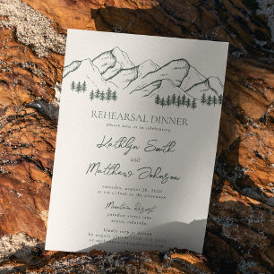 Sage Green Mountain Pine Probe Dinner Einladung