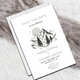 Sage Green Mountains Save the Date Einladung