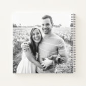 Sage Green Mr. & Mrs. Foto Wedding Guest Book Notizblock (Rückseite)