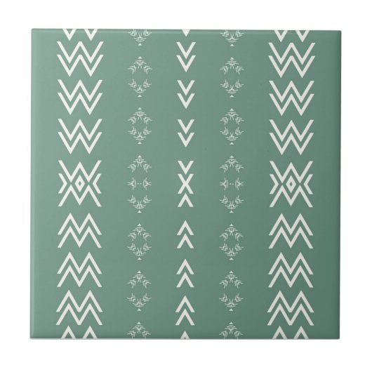 Sage Green Mud Cloth Fliese (Vorderseite)