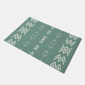 Sage Green Mud Cloth Fußmatte (Schrägansicht)