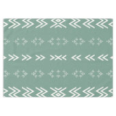 Sage Green Mud Cloth Tischdecke (Vorderseite (Horizontal))