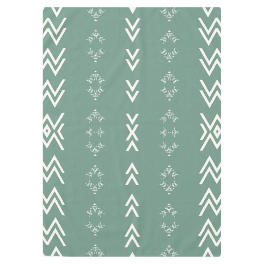 Sage Green Mud Cloth Tischdecke (Vorderseite)