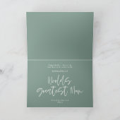Sage green Multi Foto Mum typografie modern Karte (Innenseite)
