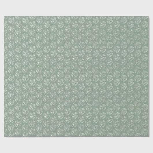 Sage Green Mum Christmas Geschenkpapier (Flach)
