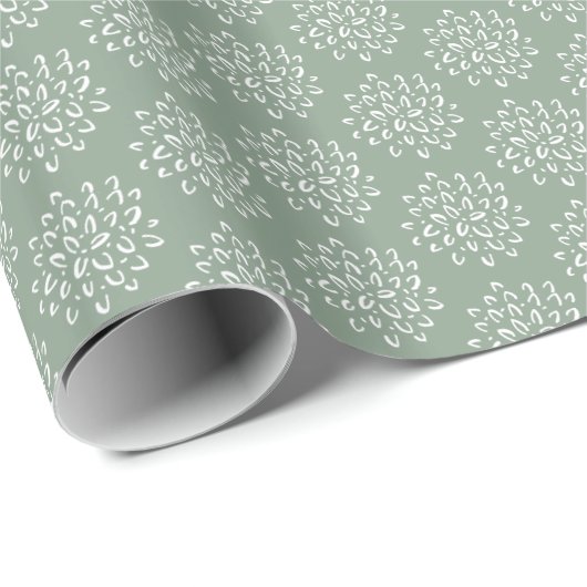Sage Green Mum Christmas Geschenkpapier (Rolleneckpunkt)