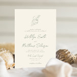 Sage Green Muschel Beach Ocean Hochzeit in Urlaubs Einladung<br><div class="desc">Sage Green Muschel Modern Ivory Beach Ocean Hochzeit in Urlaubsort Einladungskarte. Feiern Sie Ihren besonderen Tag mit dieser eleganten und wunderschönen Einladungskarte für Ihre Hochzeit, um Ihren besondere Anlass zu verschönern. Alle Texte sind so vorbereitet, dass Sie sie einfach und schnell mit Ihren eigenen Details personalisieren können. Wenn Sie weitere...</div>