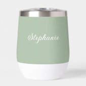 Sage Green Name Modern Elegante Monogram Boho (Vorderseite)