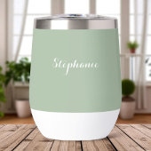 Sage Green Name Modern Elegante Monogram Boho