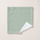 Sage Green Name Modern Elegante Monogram Boho Badhandtuch Set (Waschlappen)