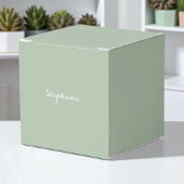 Sage Green Name Modern Elegante Monogram Boho Geschenkschachtel