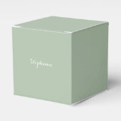 Sage Green Name Modern Elegante Monogram Boho Geschenkschachtel (Vorderseite)