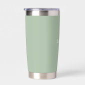Sage Green Name Modern Elegante Monogram Boho Thermobecher (Rechts)