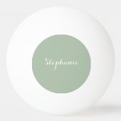 Sage Green Name Modern Elegante Monogram Boho Tischtennisball (Rückseite)