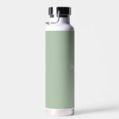 Sage Green Name Modern Elegante Monogram Boho Trinkflasche (Rechts)
