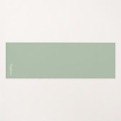 Sage Green Name Modern Elegante Monogram Boho Yogamatte (Vorderseite (Horizontal))