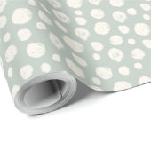 Sage Green Neutral Elegant Abstrakt Minimalistisch Geschenkpapier (Rolleneckpunkt)