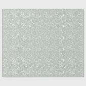 Sage Green Neutral Elegant Abstrakt Minimalistisch Geschenkpapier (Flach)