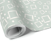 Sage Green Neutral Elegant Abstrakt Minimalistisch Geschenkpapier (Rolleneckpunkt)