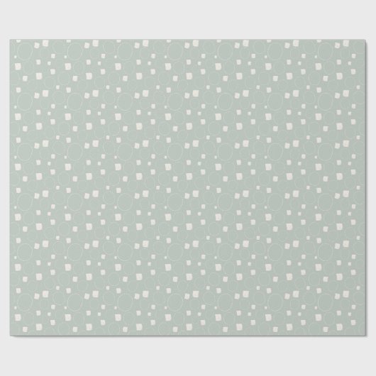 Sage Green Neutral Elegant Abstrakt Minimalistisch Geschenkpapier (Flach)
