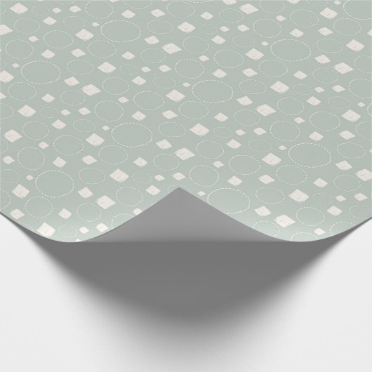 Sage Green Neutral Elegant Abstrakt Minimalistisch Geschenkpapier (Ecke)
