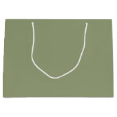 Sage Green Neutral Elegant Solid Schlicht Color Große Geschenktüte (Vorderseite)