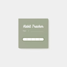 Sage green Niedlich Habit Tracker Postit Notes