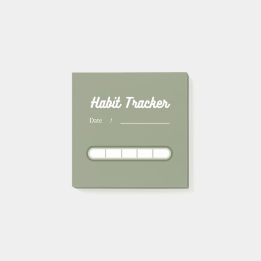 Sage green Niedlich Habit Tracker Postit Notes Post-it Klebezettel (Vorderseite)