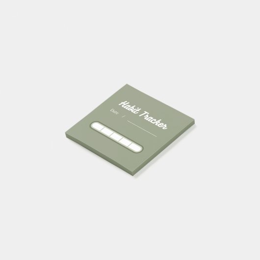 Sage green Niedlich Habit Tracker Postit Notes Post-it Klebezettel (angewinkelt)