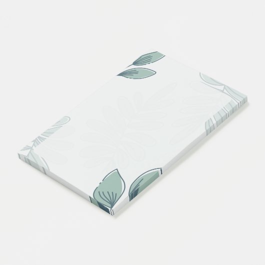 Sage Green Niedlich Simple Pflanze Postit Notes Post-it Klebezettel (angewinkelt)