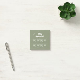 Sage green Niedlich Water Drink Tracker Post-it Klebezettel