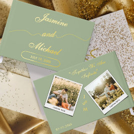 Sage Green Niedlich Wedding Fotos Elegantes Gold S Gästebuch