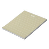 Sage Green Notes Sleek & Modern Stationery Notizblock (Rotiert)