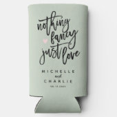 Sage Green Nothing Extravagant nur Liebe Selters Dosenkühler (Rückseite)