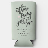 Sage Green Nothing Extravagant nur Liebe Selters Dosenkühler (Vorderseite)