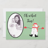 Sage Green Oh, was Spaß Weihnachten Snowman Foto (Vorderseite)