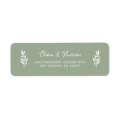 Sage Green Olive Branch Address Label (Vorne)