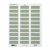 Sage Green Olive Branch Address Label (Vorne)