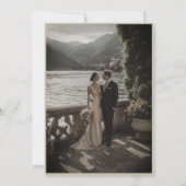 Sage Green Olive Branch Monogram Photo Wedding Einladung (Rückseite)