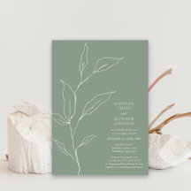Sage Green Olive Leaf Branch Couples Dusche