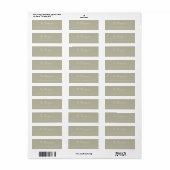 Sage Green Olive Simple Return Address Label (Vorne)