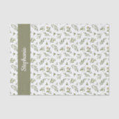 Sage Green Olives Watercolor Seidenpapier (Vorderseite)