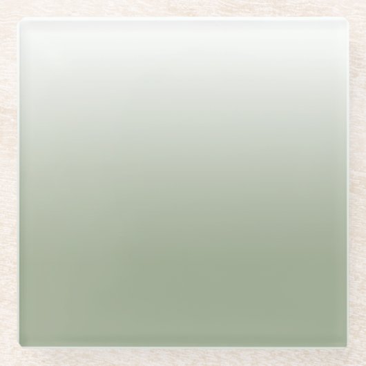 Sage Green Ombre Glasuntersetzer (Vorderseite)